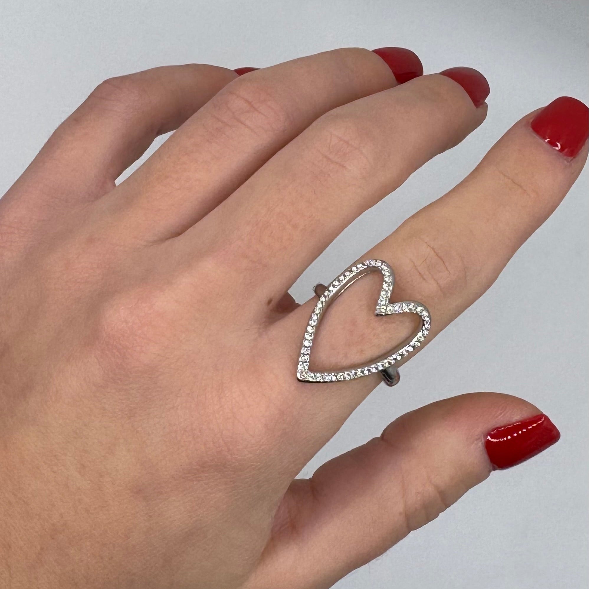 Anello Cuore Argento