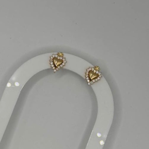 Orecchini Sacro Cuore Oro